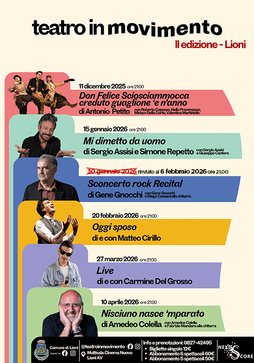 La locandina di Teatro in Movimento, stagione 2025/26